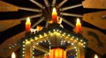 Christmas pyramid figures very closeup tilt down HD Footage