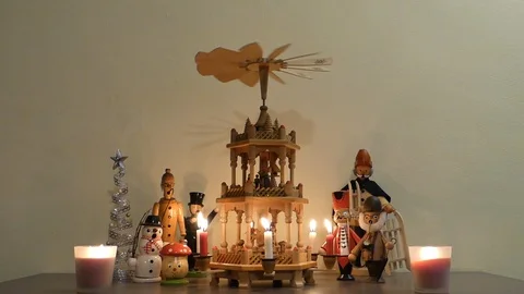Christmas pyramid Stock Footage 121151212