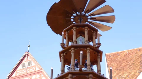 Christmas pyramide turning Stock Footage 33032696