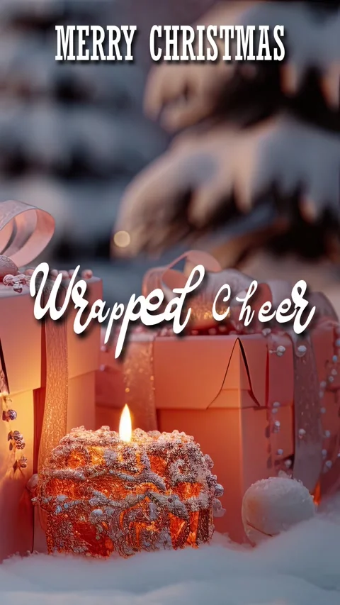 Christmas Quote In Stylish Cursive Text Typography Animation Wrapped Cheer Stockbeeldmateriaal 292496984