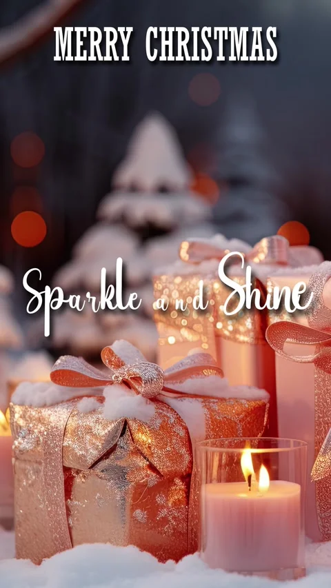 Christmas Quote In Stylish Cursive Text Typography Animation Sparkle and Shine 動画素材 292497181