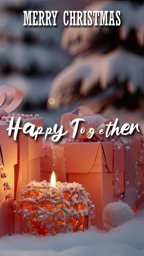 Christmas Quote In Stylish Cursive Text Typography Animation Happy Together Stock Footage 292497183