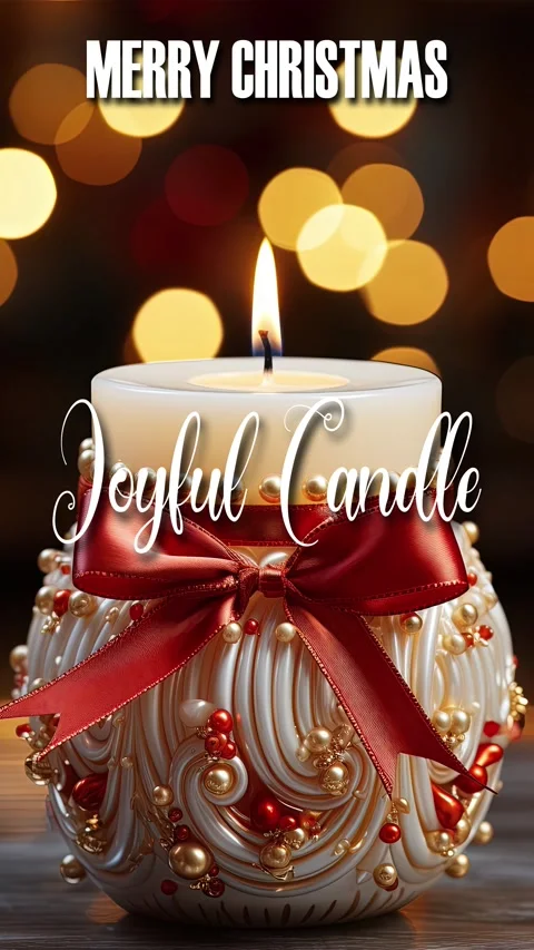 Christmas Quote In Stylish Cursive Text Typography Animation Joyful Candle Stock Footage 292521363