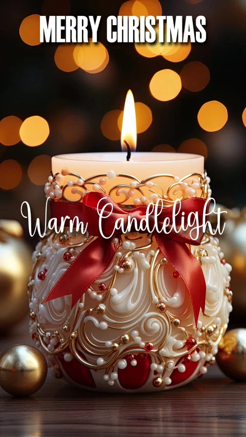Christmas Quote In Stylish Cursive Text Typography Animation Warm Candlelight Stock Footage 292521574
