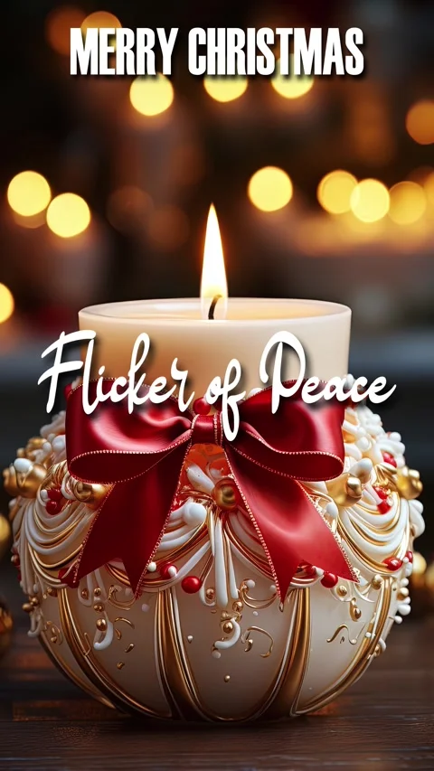 Christmas Quote In Stylish Cursive Text Typography Animation Flicker of Peace Stock Footage 292522235