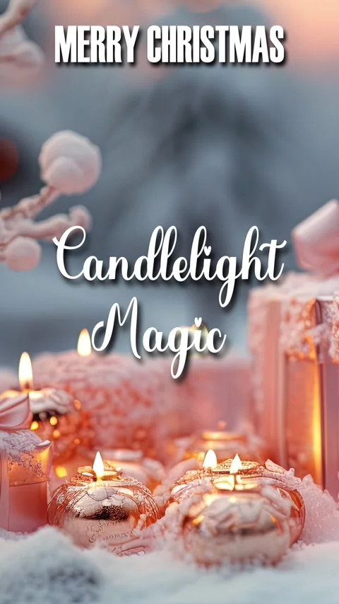 Christmas Quote In Stylish Cursive Text Typography Animation Candlelight Magic Stockbeeldmateriaal 292522280
