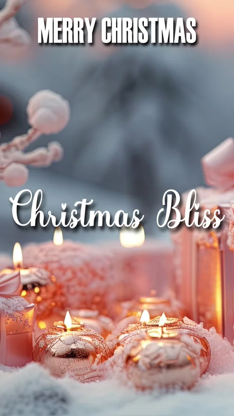 Christmas Quote In Stylish Cursive Text Typography Animation Christmas Bliss Stock Footage 292522301