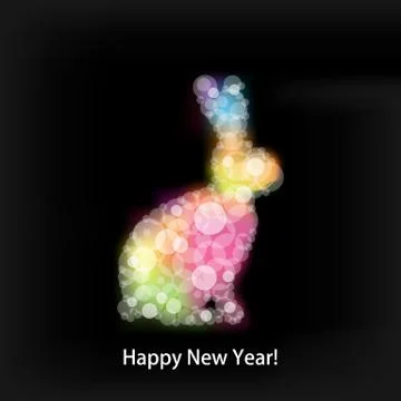 Christmas rabbit Stock Illustration