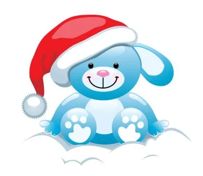 Christmas rabbit Stock Illustration