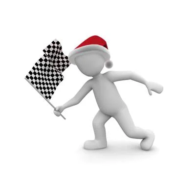Christmas race Stock Illustration