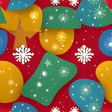 Christmas random element pattern seamless, abstract element vintage design .. Illustrazione stock