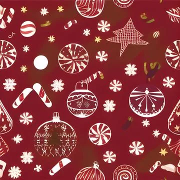 Christmas random pattern seamless, abstract element vintage design wallpaper Stock Illustration