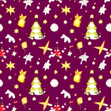 Christmas random pattern seamless, abstract element vintage design wallpaper Stock Illustration