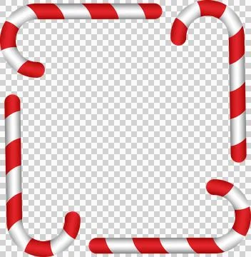 Christmas rectangle frame.Candy cane border with striped lollipop pattern. .. Stock Illustration