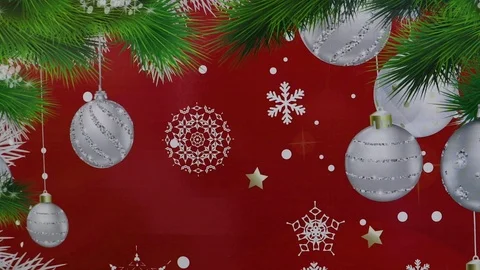 Christmas red background Stock Footage 119916006