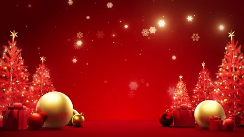 Christmas red background. Stock Footage 254236080