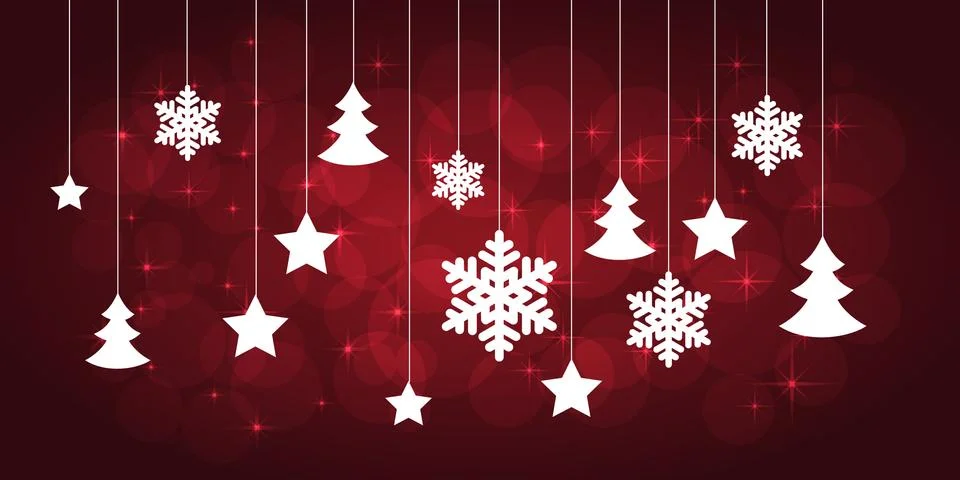 Christmas red background Illustrazione stock