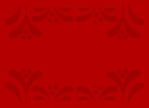 Christmas red background with mistletoe pattern. Vector illustration. Stock Illustration