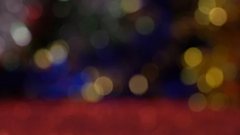 Christmas red background with multicolored bokeh lights Stock Footage 121482027