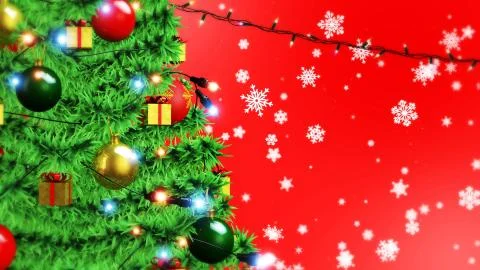 Christmas Red Background Foto stock