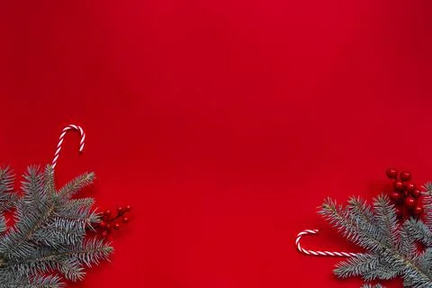 Christmas red background Stock Photos