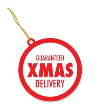 Christmas red badge Stock Illustration