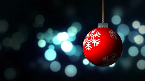 Christmas red ball Stock-Footage 30591557
