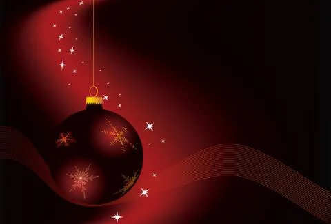 Christmas red ball Stock Illustration