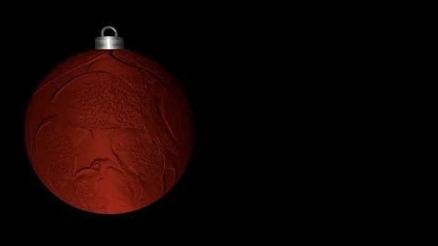 Christmas red ball with the texture Stock Footage 81927359