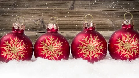Christmas Red Balls Stock Footage 160897789