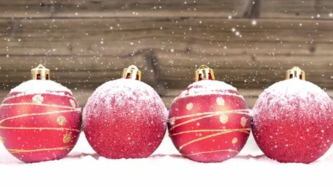 Christmas Red Balls Video stock 163199271