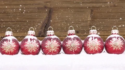 Christmas Red Balls Stock-Footage 163743161