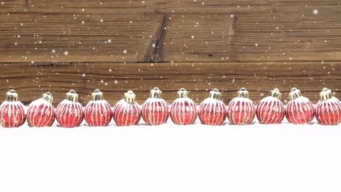 Christmas Red Balls Stock-Footage 163893823