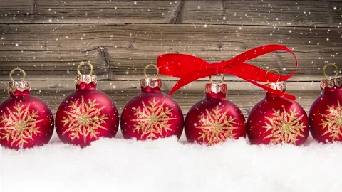 Christmas Red Balls Video stock 164280125