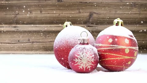 Christmas Red Balls Video stock 165972854