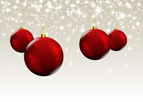 Christmas red balls Stock Illustration
