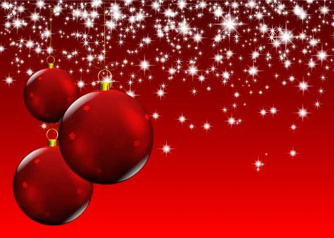 Christmas red balls Stock Illustration