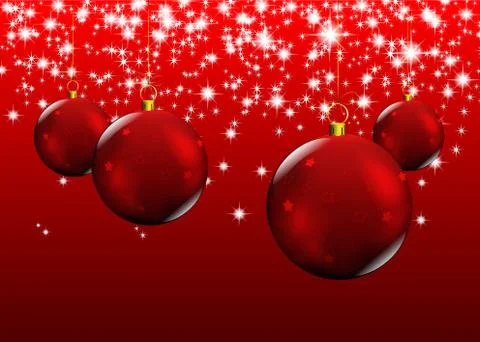 Christmas red balls Stock Illustration