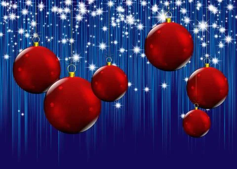 Christmas red balls Stock Illustration