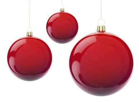 Christmas red balls Stock Illustration