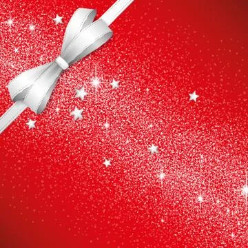 Christmas red bow background Stock Illustration