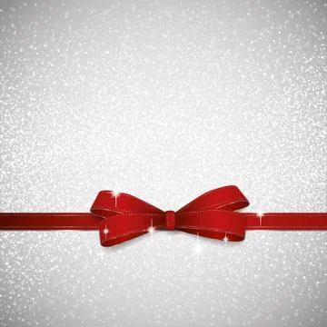 Christmas red bow background Stock Illustration