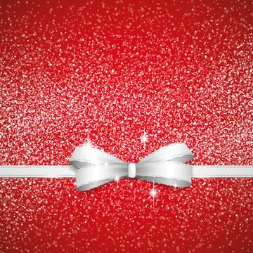 Christmas red bow background Stock Illustration