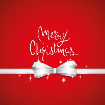 Christmas red bow Stock Illustration
