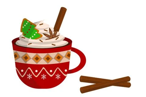 Christmas Red Cup Stock Illustration