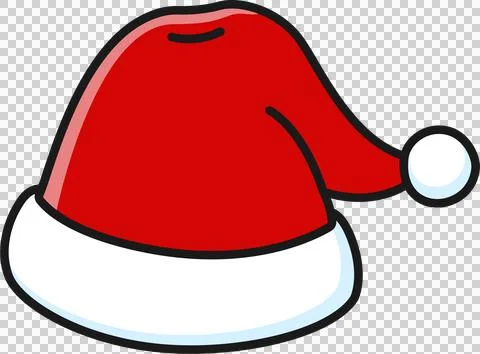 Christmas red hat, flat style illustration Stock Illustration