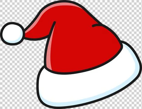 Christmas red hat, flat style illustration Stock Illustration