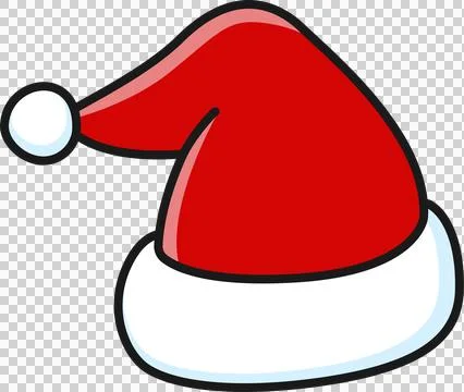 Christmas red hat, flat style illustration Stock Illustration