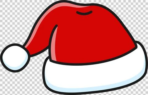 Christmas red hat, flat style illustration Stock Illustration