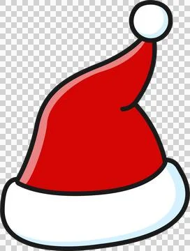 Christmas red hat, flat style illustration Stock Illustration